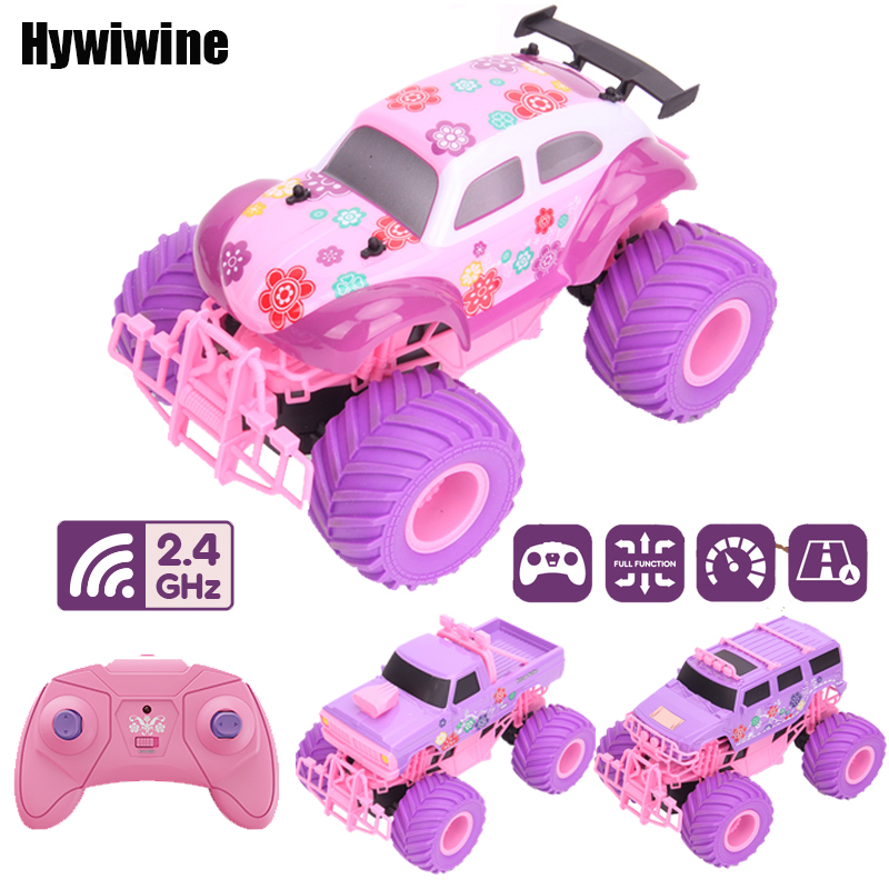 Rc Hobby Dump Truck - ピンク RC カー電気駆動オフロードビッグホイール高速パープル 2.4 グラムリモートコントロールトラック女の子のおもちゃ子供のためのクリスマス