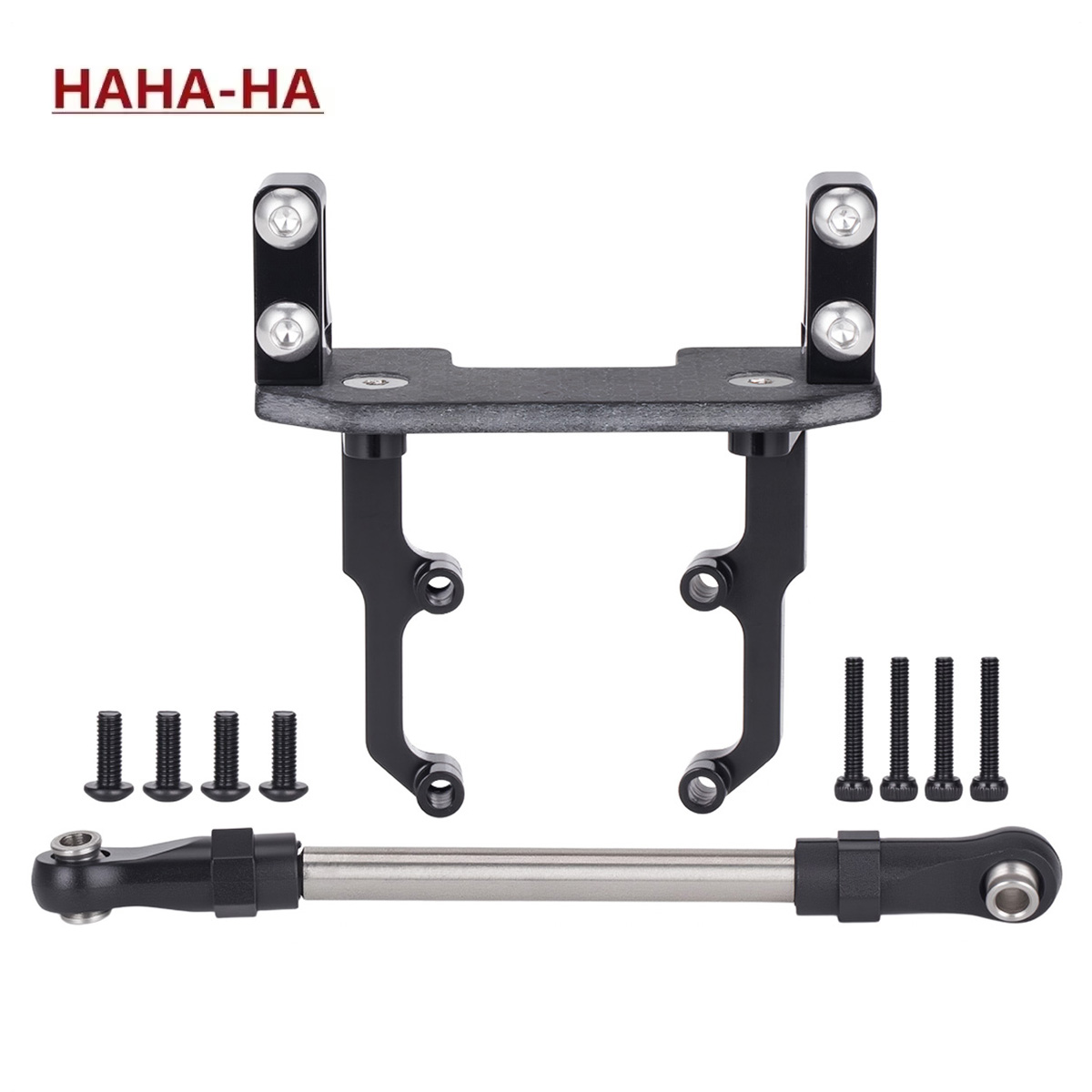 Rc Hobby Factory - アルミ合金製サーボマウントベーススタンド、ステアリングリンク付き、Axial SCX10 II 90046 AR44アクスル用、1/10 RCクローラーアップグレードパーツ