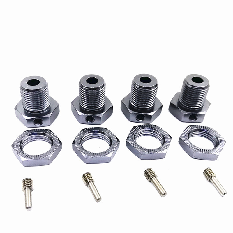 Rc Hobby Nut - 4 個 RC カーアップグレードメタルホイール六角ハブ 17 ミリメートルタイヤアダプタナット
