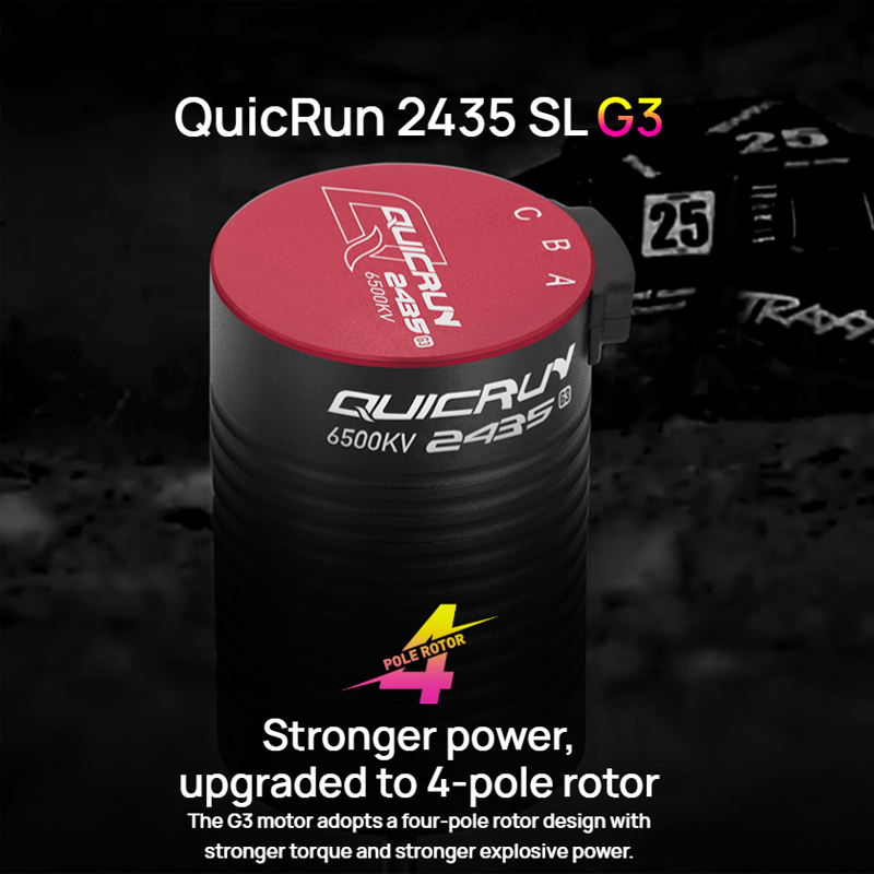Rc Hobby Wing - HOBBYWING QuicRun 2435 G3 4500KV/6500KV ブラシレスモーターは、1/18