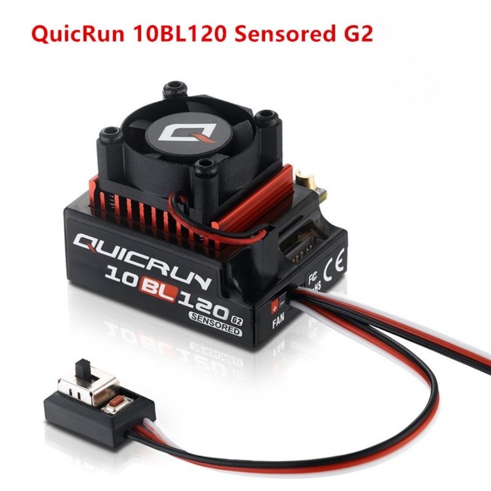Rc Hobby Wing - FATJAY Hobbywing QUICRUN-10BL-120-G2 120A ESC センサー付きブラシレス電子スピードコントローラーと