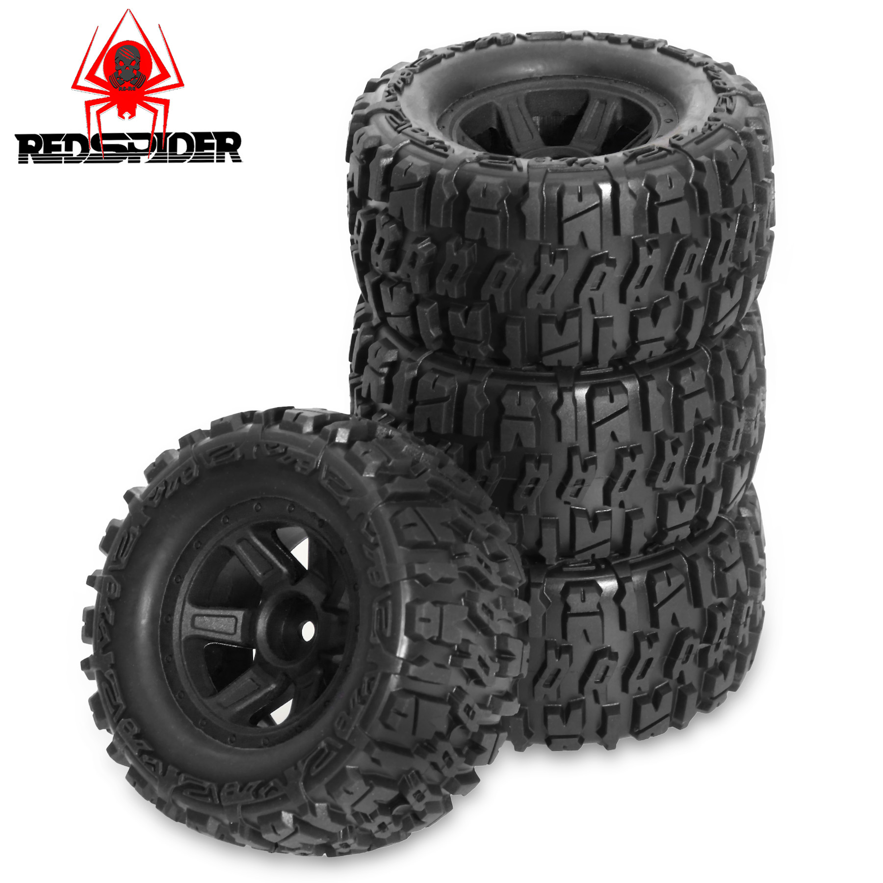 90mm滑り止めゴムホイールタイヤ、12mm六角ハブ、1/1 - Rc Truck Monster のレビューと価格