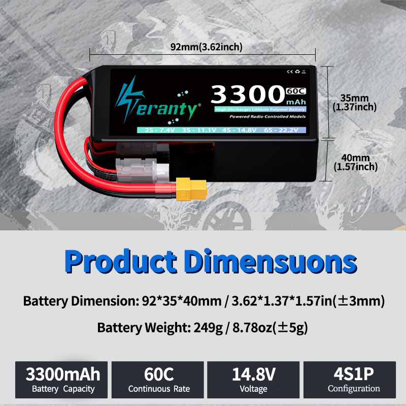 TERANTY 4S 3300mAh リポバッテリー 14. - Rc Truck Monster のレビューと価格