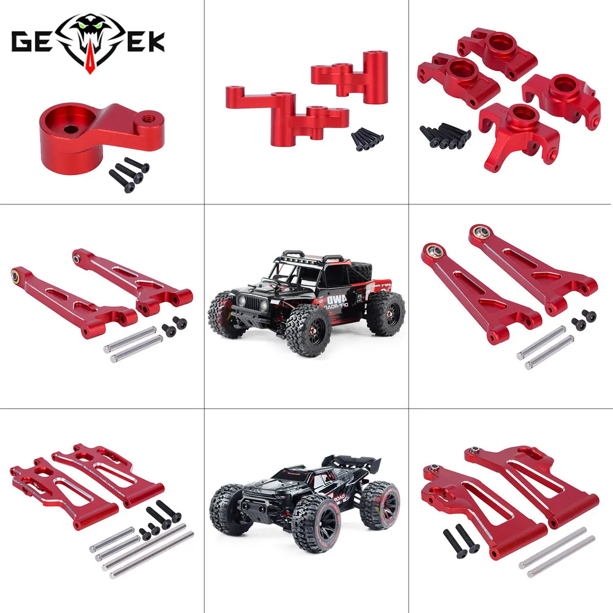 CNCアルミ製ステアリングカップ、フロントリアスイングアーム - Rc Hobby Kit のレビューと価格