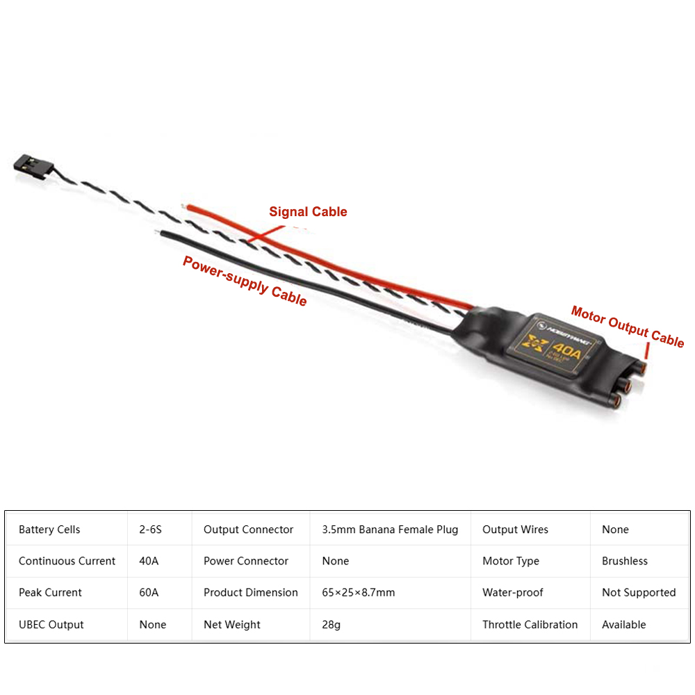 Hobbywing XRotor 40A ブラシレスESC（ - Rc Hobby Wing のレビューと価格