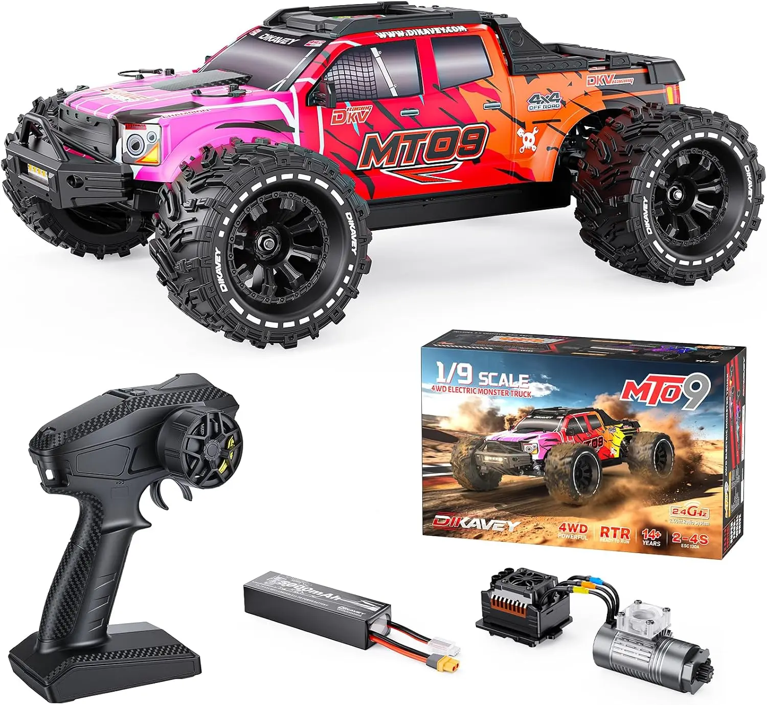 MT09 1/9 4WD ブラシレスRCモンスタートラック、 - Rc Truck Monster のレビューと価格