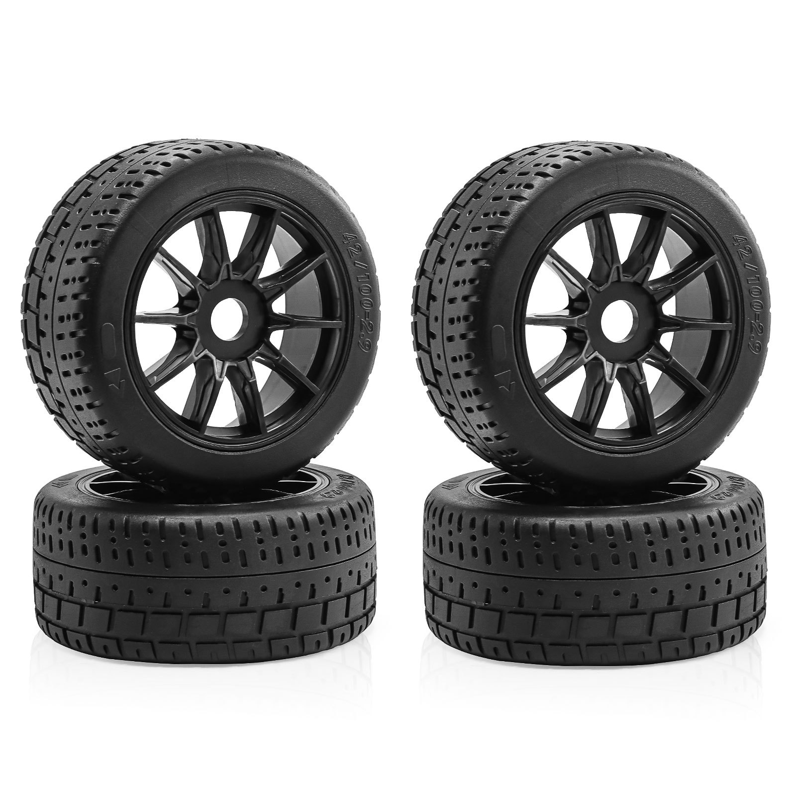 4個入り 100*44mm RCホイールリム＆タイヤ（17m - Rc Truck Monster のレビューと価格